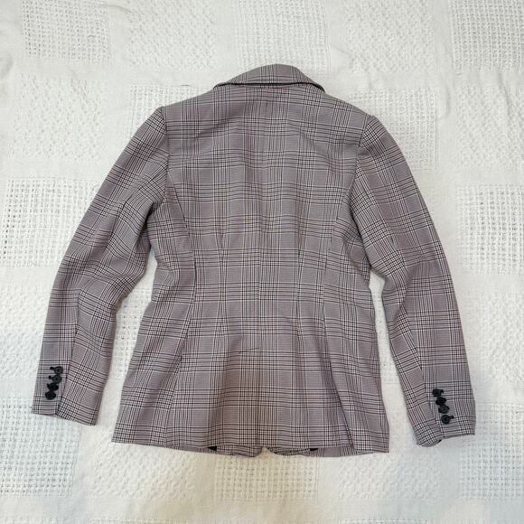 Chelsea28 medium 2 button front plaid jacket blazer coat C 3001 - Picture 7 of 11